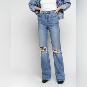 NWT REFORMATION Wilder High Rise Wide Leg Denim